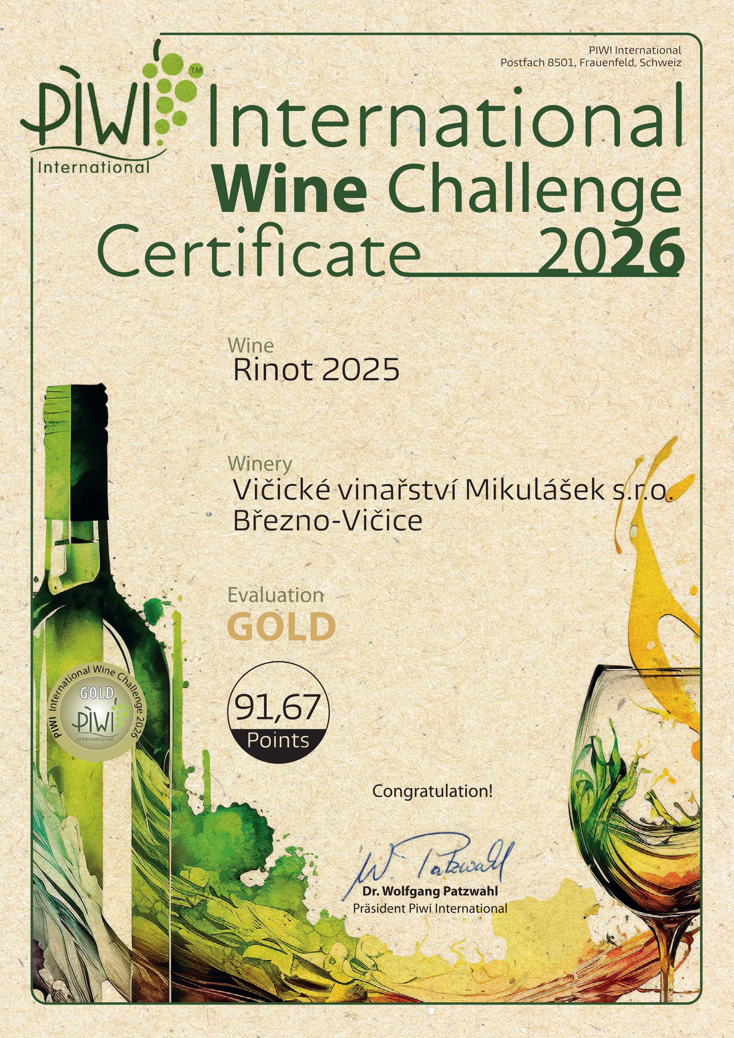 Certificate GOLD 2026202646
